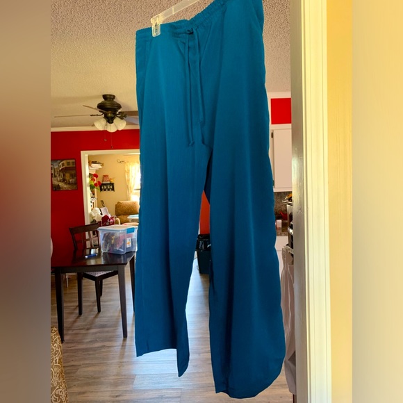 French Laundry slacks teal blue LG - Picture 1 of 13